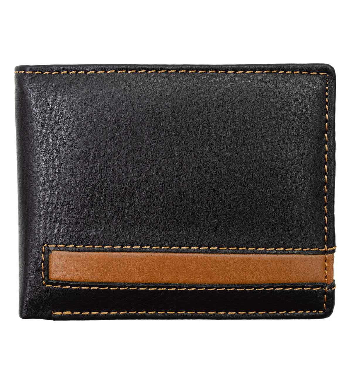 RFID Blocking Genuine Leather Men's RFID Premium Wallet Flap Top