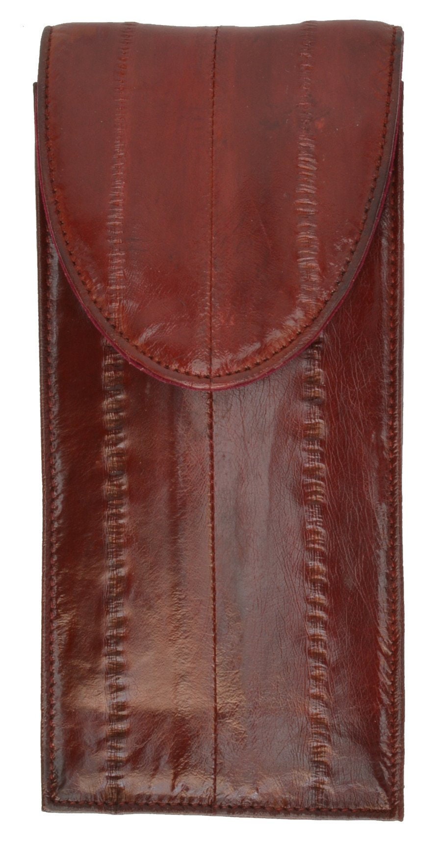 Eel Skin Leather Eyeglasses Case Reading Glasses Holder Light Weight