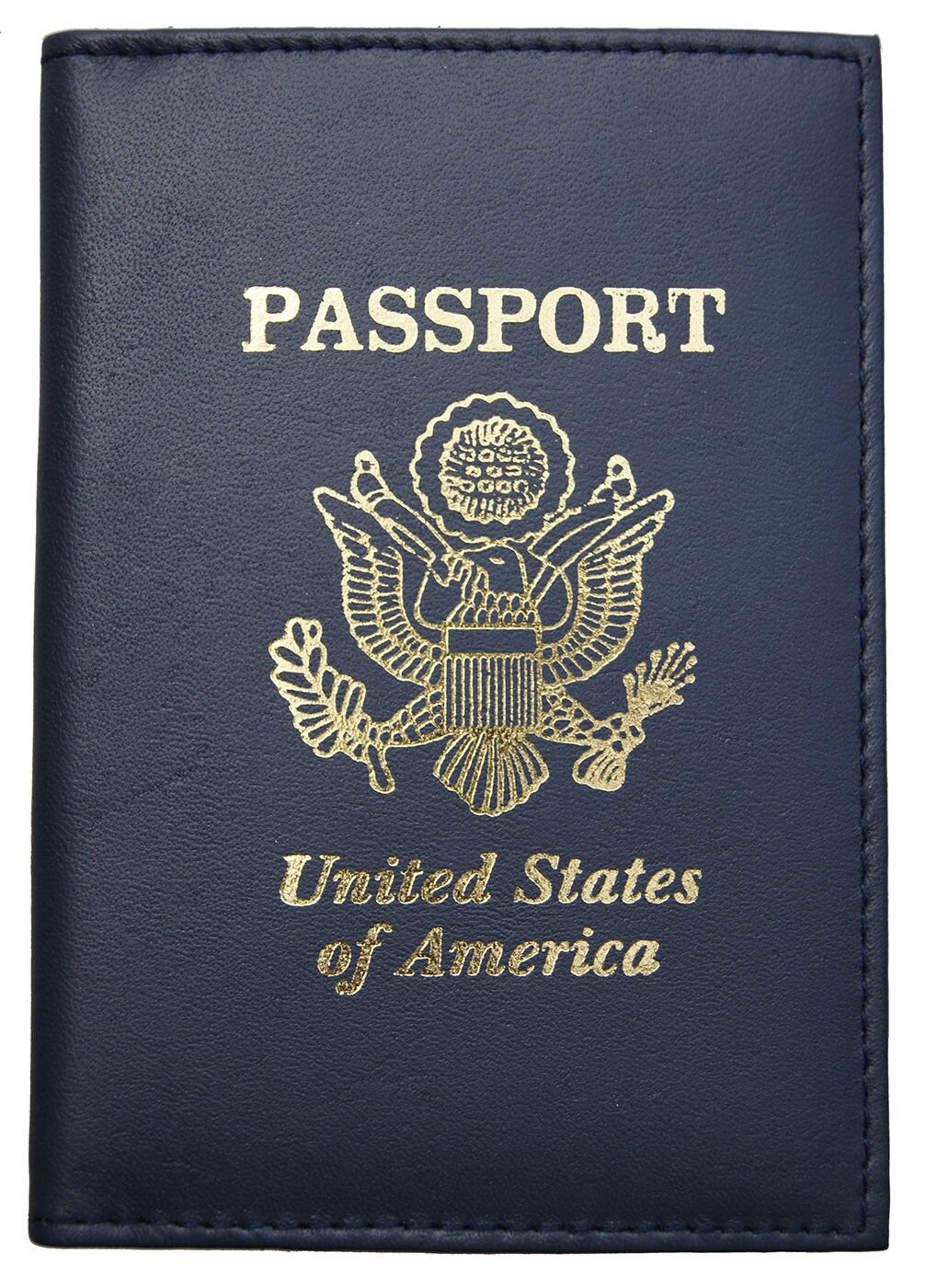 USA Genuine Leather Passport Cover Travel Document Holder ID Card Wallet