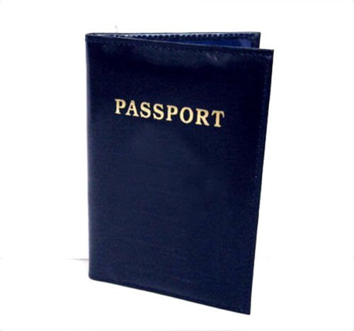 Genuine Leather Passport Cover Travel Document Holder ID Card Wallet
