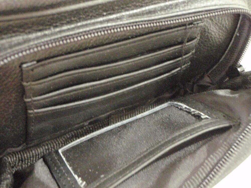 Black Handcrafted Top Grain Leather Concealed Carry Fanny Pack Waist Bag CCW