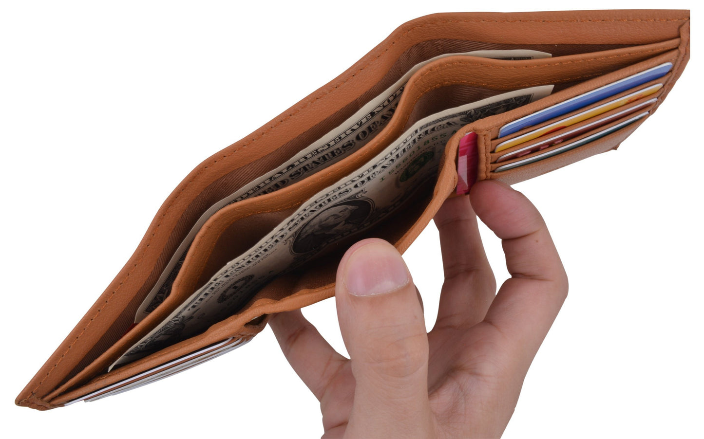 RFID Blocking Handcrafted Cowhide Genuine Leather Men's Trifold Premium Wallet